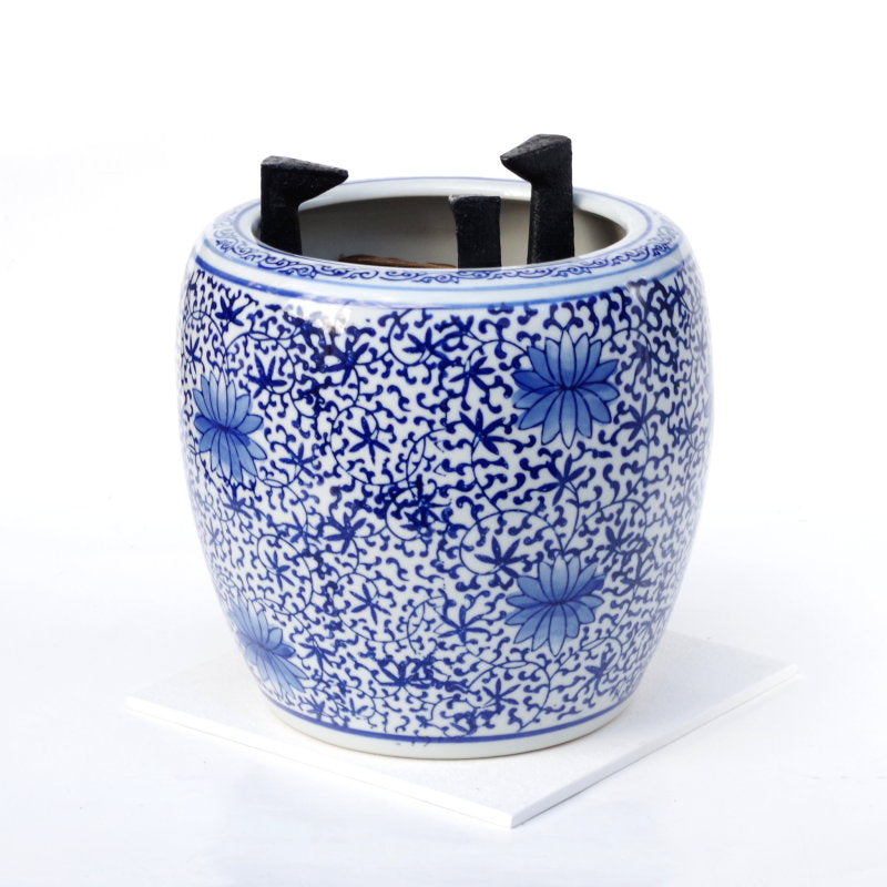 新品 手あぶり火鉢(深底) セット 大花