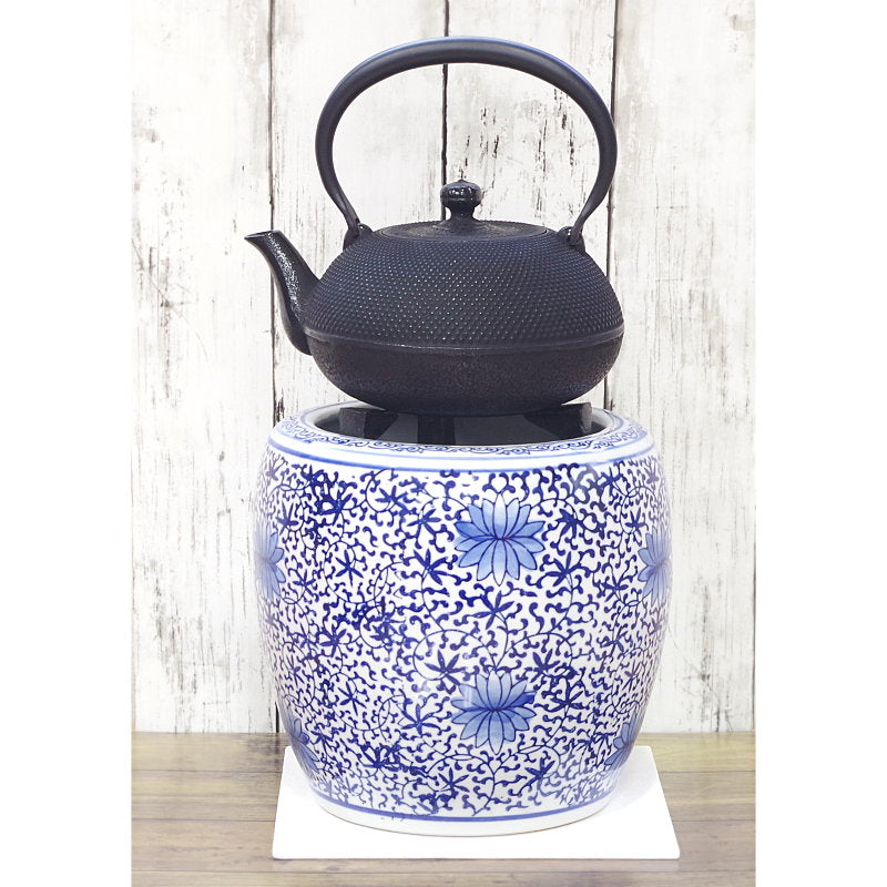 新品 手あぶり火鉢(深底) セット 大花