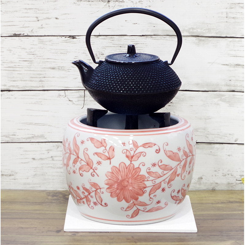新品 ミニ火鉢 陶器セット ピンク