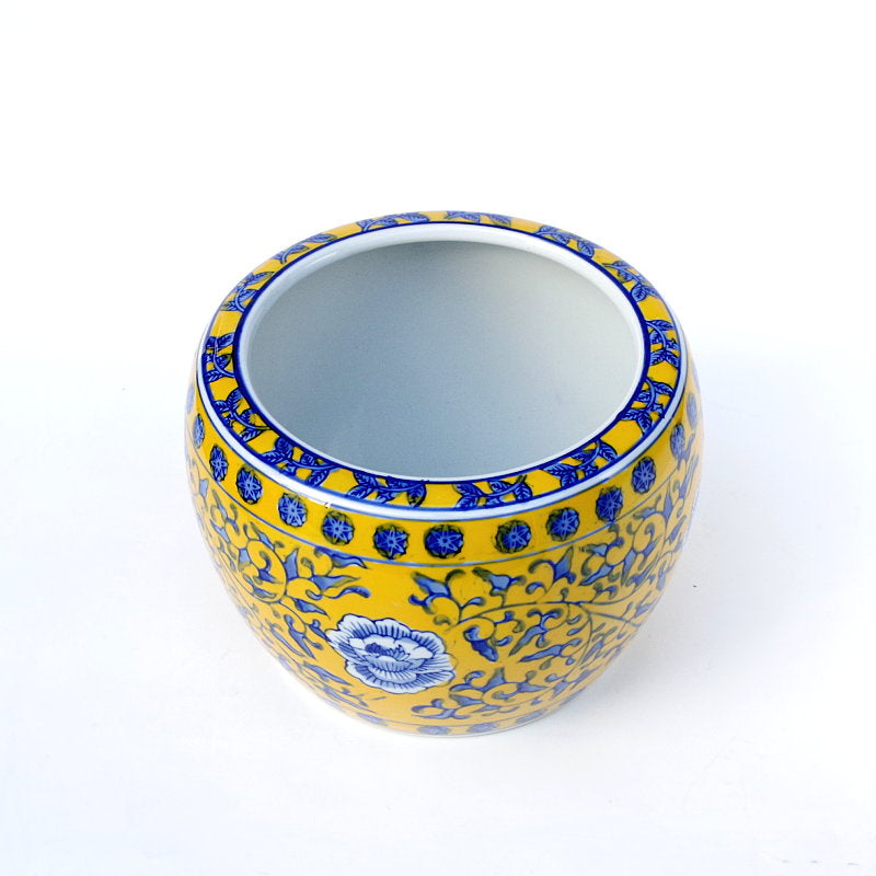 新品 ミニ火鉢 陶器セット 黄