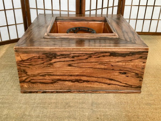 総黒柿角大型火鉢 KK283