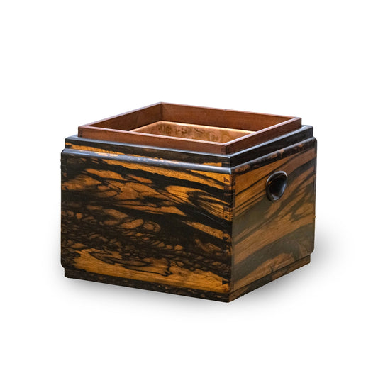 総黒柿 角火鉢 KK296