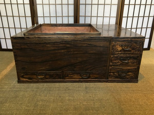 黒柿特大関東長火鉢 KTK309