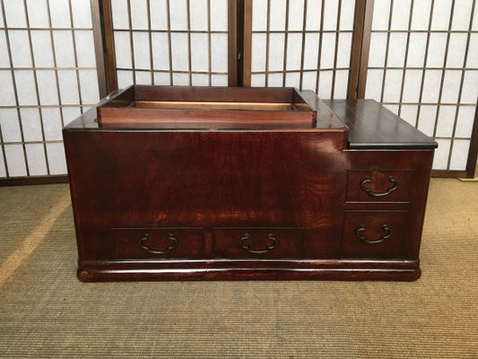 黒柿枠付関東長火鉢 KTK313