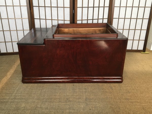 黒柿枠付関東長火鉢 KTK313
