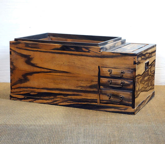 関東黒柿火鉢 KTK314