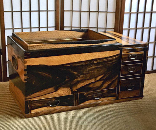 大型関東黒柿火鉢 KTK315