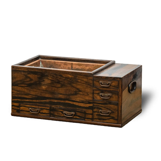 総黒柿 関東火鉢 KTK321